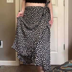 Maeve Anthropologie button print maxi skirt